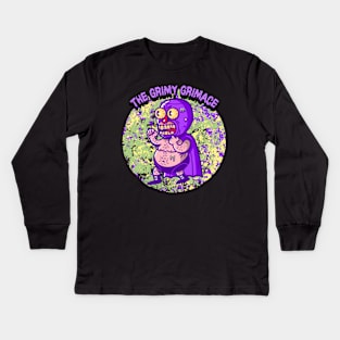 The Grimy Grimace Kids Long Sleeve T-Shirt